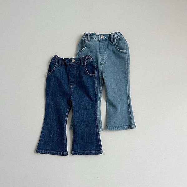 Berry Bootcut Jeans Korean toddler pants in light denim made in Korea