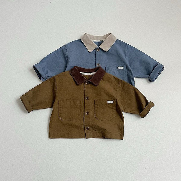Blanket Work Jacket Korean toddler blanket in blue made in Korea