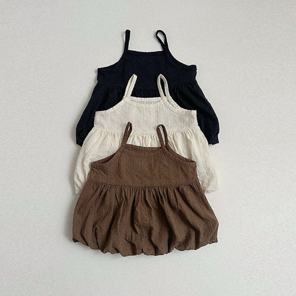 Ivy Bustier Korean toddler tops in cream made in Korea