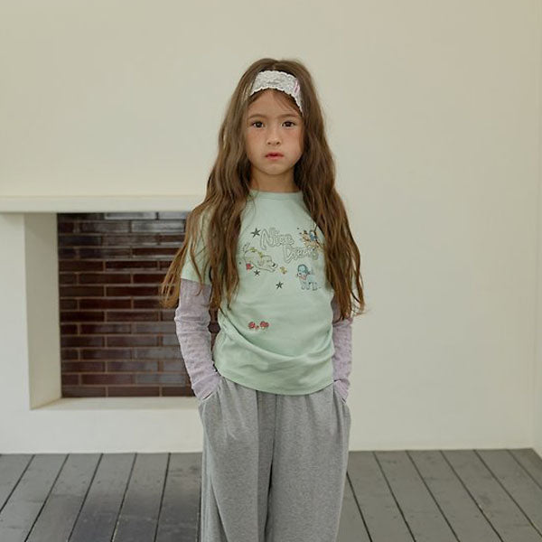 Dream Layered Tee Korean toddler t-shirt in cream made in Korea