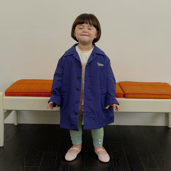 Gureum Car Coat Korean toddler jacket in light khaki made in Korea