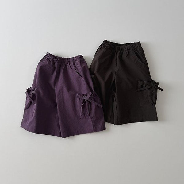 Cropped Pocket Pants Korean toddler pants in purple made in Korea