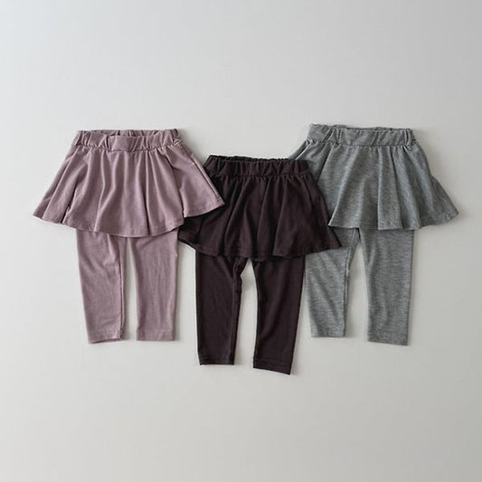 Flare Skirt Leggings Korean toddler pants in purple pink made in Korea