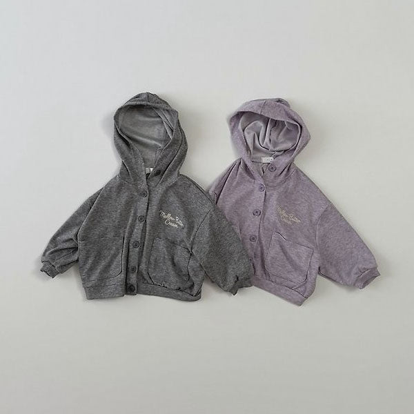 Mellow Hoodie Korean toddler sweater in purple made in Korea