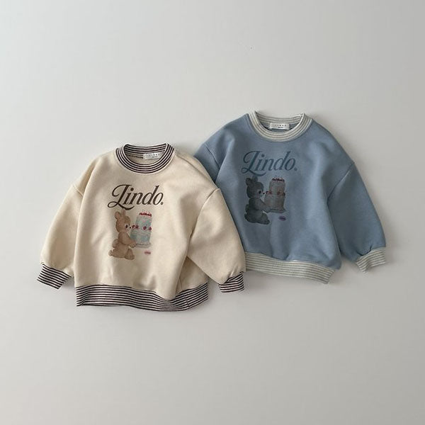 Cake Sweatshirt Korean toddler sweater in cream made in Korea