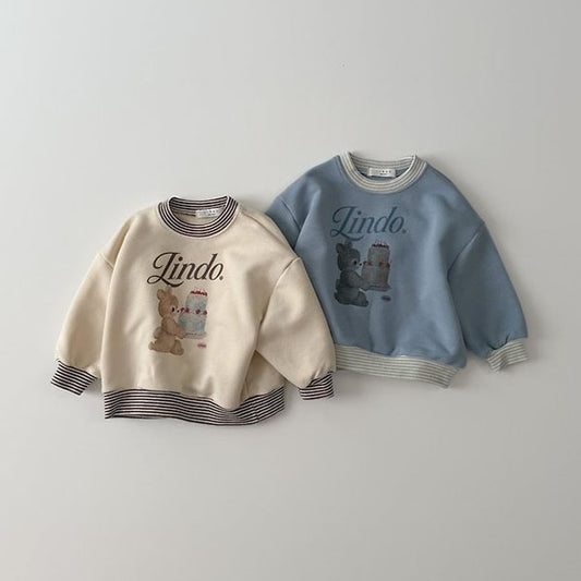 Cake Sweatshirt Korean toddler sweater in cream made in Korea