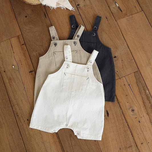 Day Overall Bodysuit Korean infant bodysuit in cream made in Korea