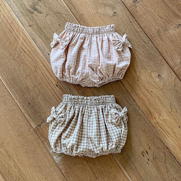 Ribbon Bloomers Korean infant bloomer in beige made in Korea
