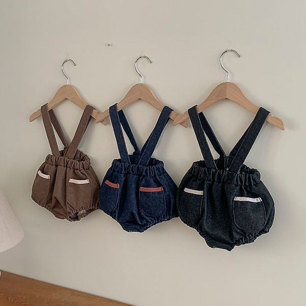 Fuzzy Bloomers Korean infant bloomer in deep blue made in Korea