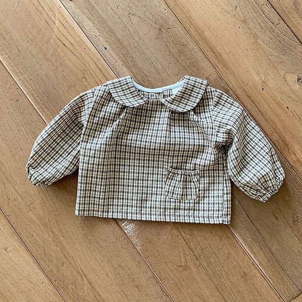 Sketch Blouse Korean infant blouse in beige made in Korea