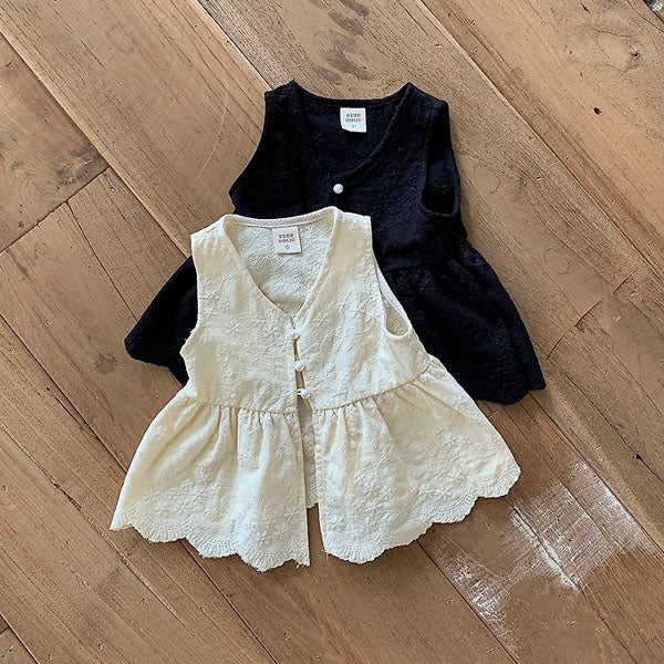 Ari Bustier Korean infant tops in natural made in Korea