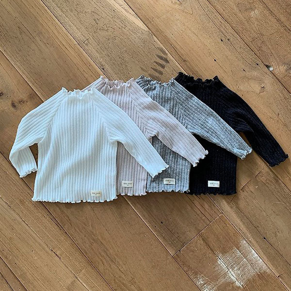 Jenny Rolly Tee Korean infant t-shirt in cream made in Korea