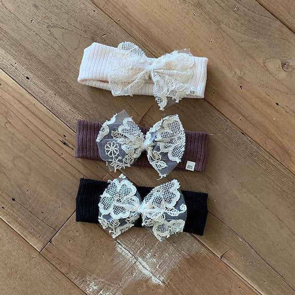 Lua Hairband Korean infant accessory in cream made in Korea