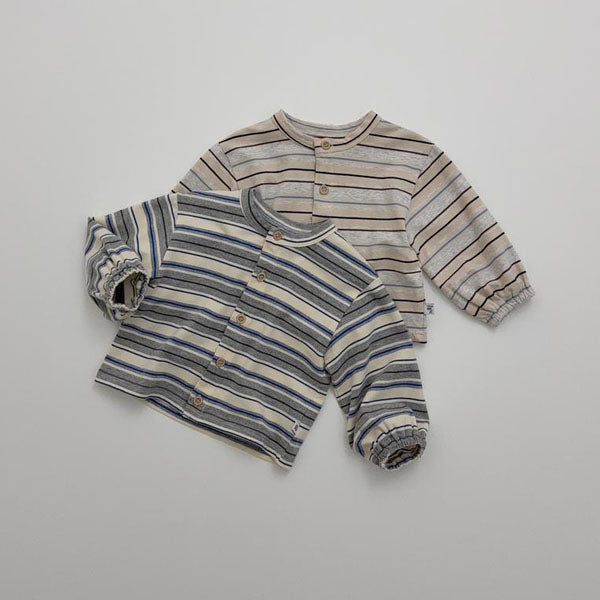 Natural Cardigan Korean toddler sweater in oatmeal made in Korea