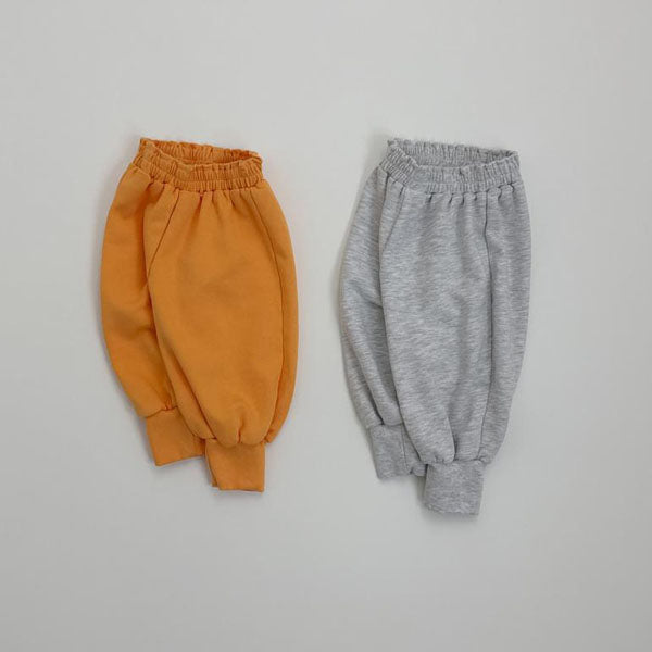 New New Joggers Korean toddler pants in light heather made in Korea