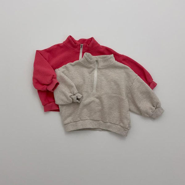 Molly Anorak Korean toddler jumper in oatmeal made in Korea