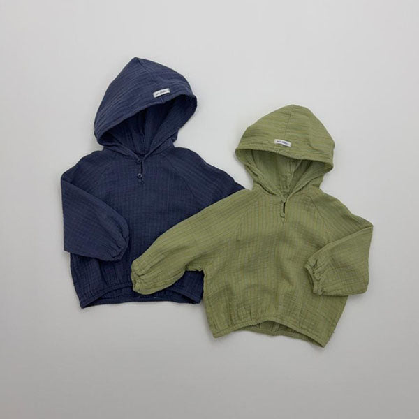 Tsuki Hoodie Korean toddler sweater in navy made in Korea