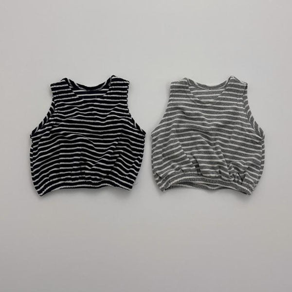 Como Tank Top Korean toddler tank top in gray made in Korea