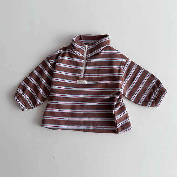 Jjuri Anorak Korean infant jumper in stripe made in Korea