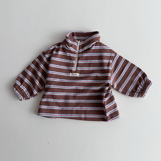 Jjuri Anorak Korean infant jumper in stripe made in Korea