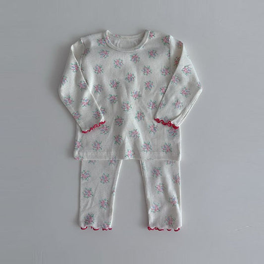 Fine Ribbed Loungewear Korean infant loungewear in heart made in Korea