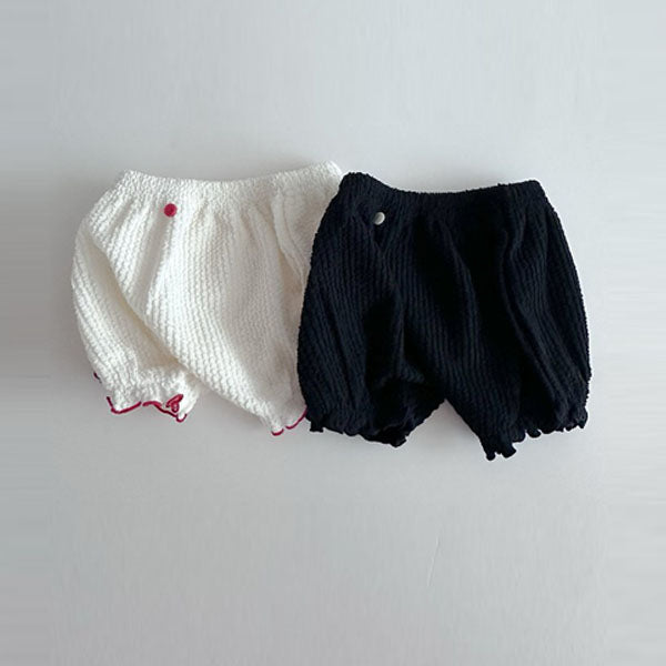 Fuzzy Bloomers Korean infant bloomer in ivory made in Korea
