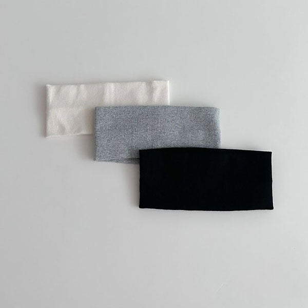 Ribbed Hairband Korean infant accessory in ivory made in Korea