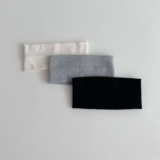 Ribbed Hairband Korean infant accessory in ivory made in Korea
