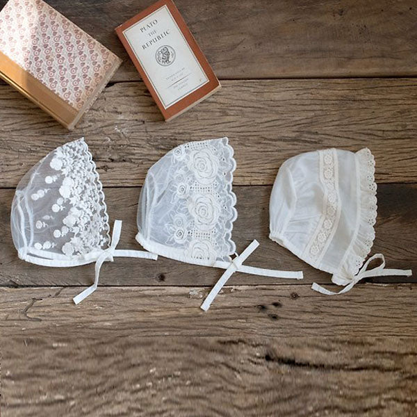 Rosette Bonnet Korean infant accessory in no.01 made in Korea