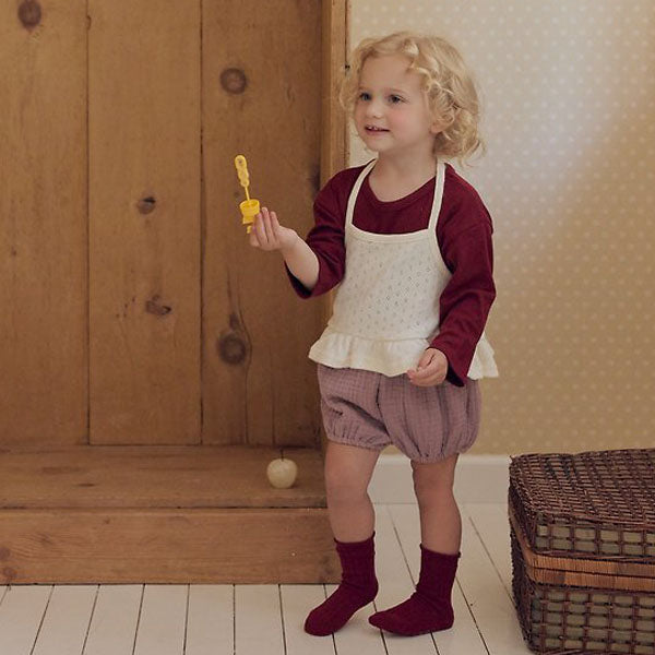 Bong Bong Bustier Korean infant tops in cream made in Korea