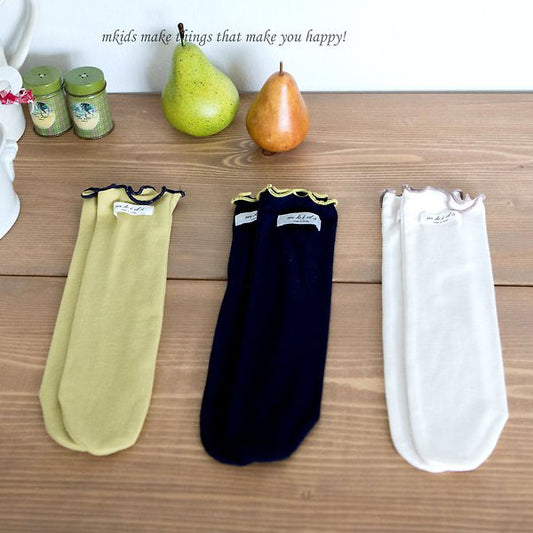Bagel Knee-High Socks Korean infant accessory in cream made in Korea