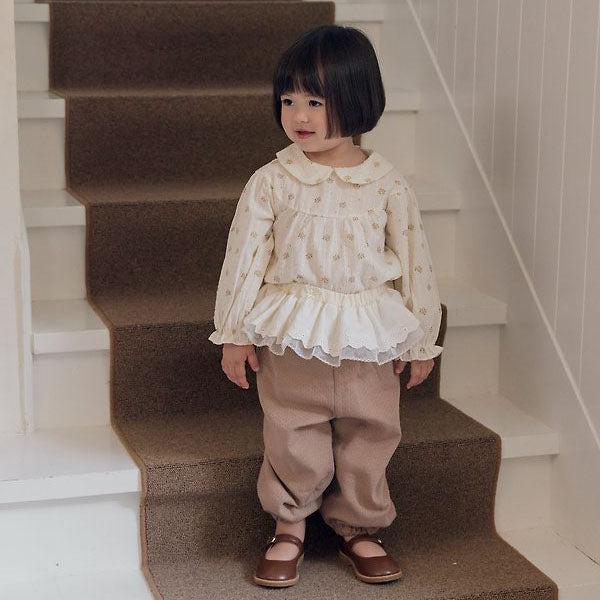 Aku Pants Korean infant pants in cream made in Korea
