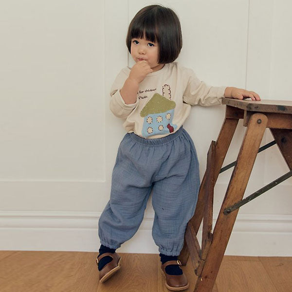 MM Pants 3 Korean infant pants in cream made in Korea