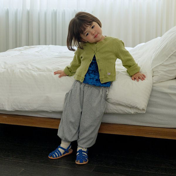 Warmer Harem Pants Korean toddler pants in melange gray made in Korea