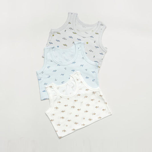 CM Ace Tank Top Korean toddler underwear in solid color(3-piece set) made in Korea