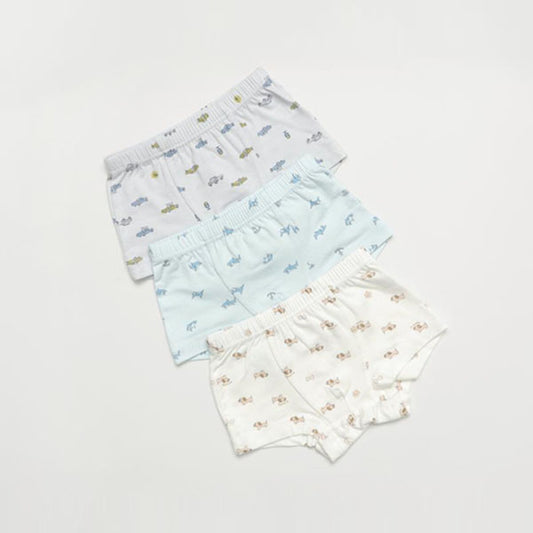 CM Ace Boxer Briefs Korean toddler underwear in solid color(3-piece set) made in Korea