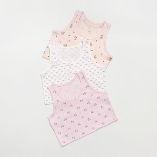 CM Cutie Tank Top Korean toddler underwear in solid color(3-piece set) made in Korea