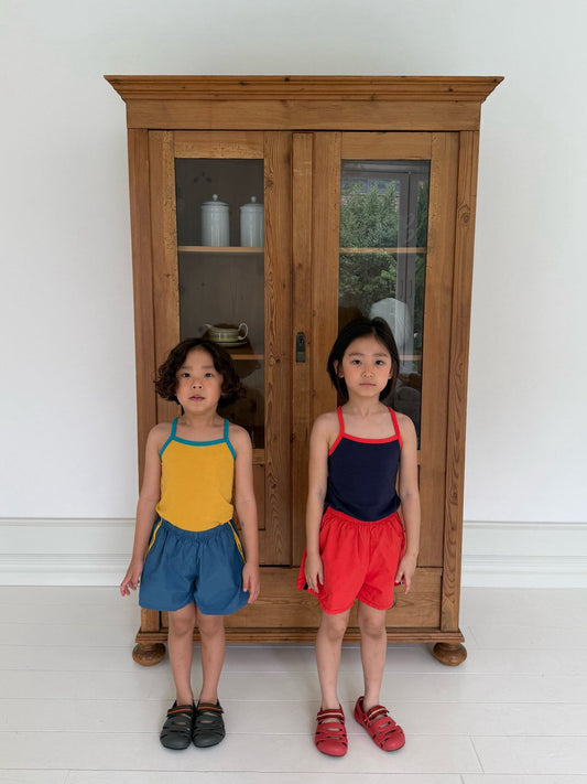 Cantucci Color-Block Tank Top Korean toddler tank top in navy made in Korea
