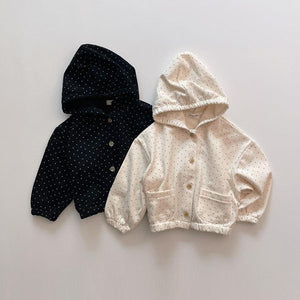 Polka Dot Hooded Jacket