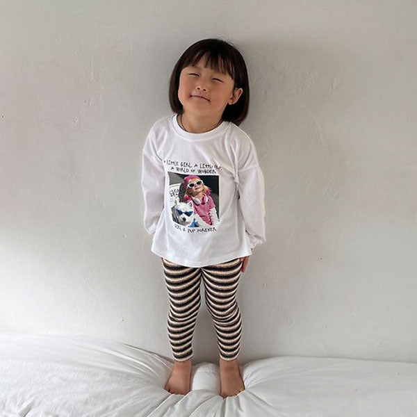 Ford Leggings Korean toddler pants in purple made in Korea