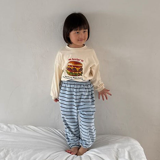 Marni Stripe Joggers Korean toddler pants in pink made in Korea