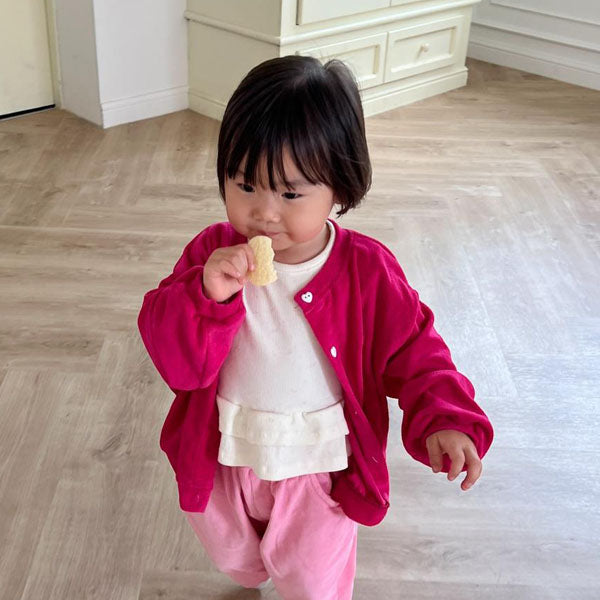 Fore Cardigan - Adult Korean kids sweater in cream made in Korea