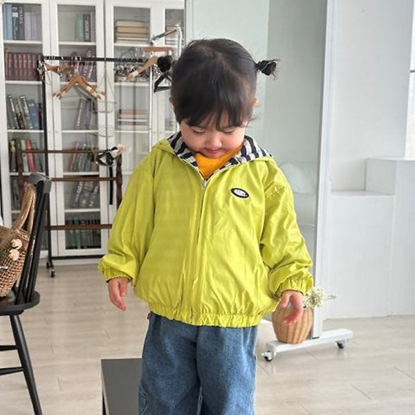 Reversible Jacket Korean toddler jacket in lime made in Korea